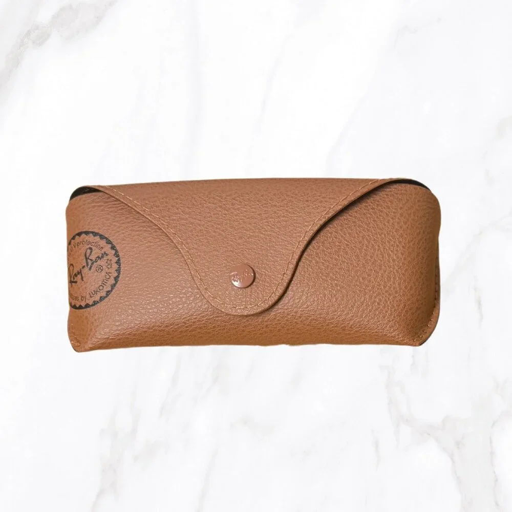 Ray-Ban Chromance‎ (Black) & Standard (Tan) Hard Cases, Pair
